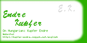 endre kupfer business card